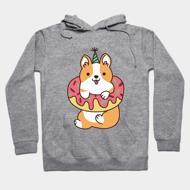 Donut Corgi Hoodie by mintcorner